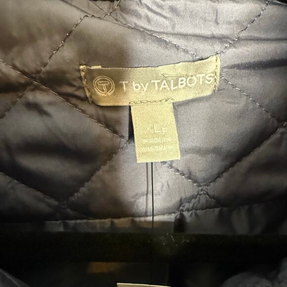NWT T. by Talbots Womens Blue Quilted Jacket Size PXL - Picture 4 of 8